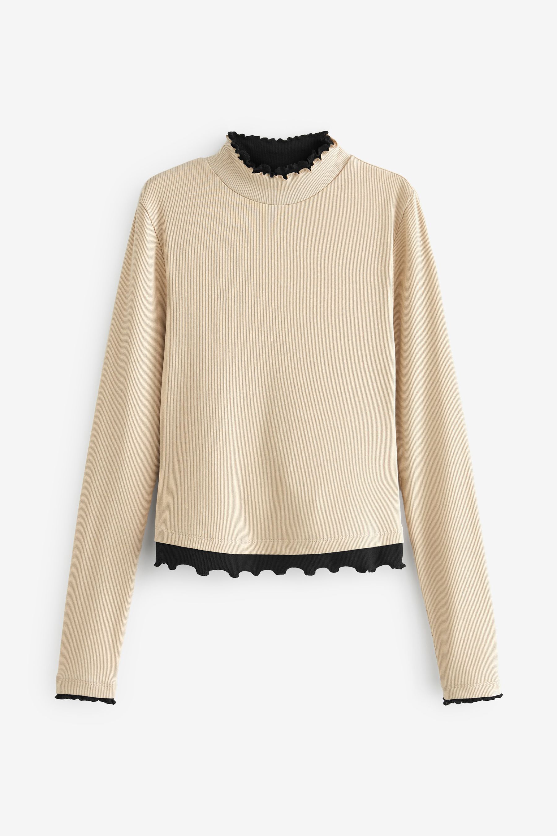 Lettuce edge long sleeve turtleneck clearance