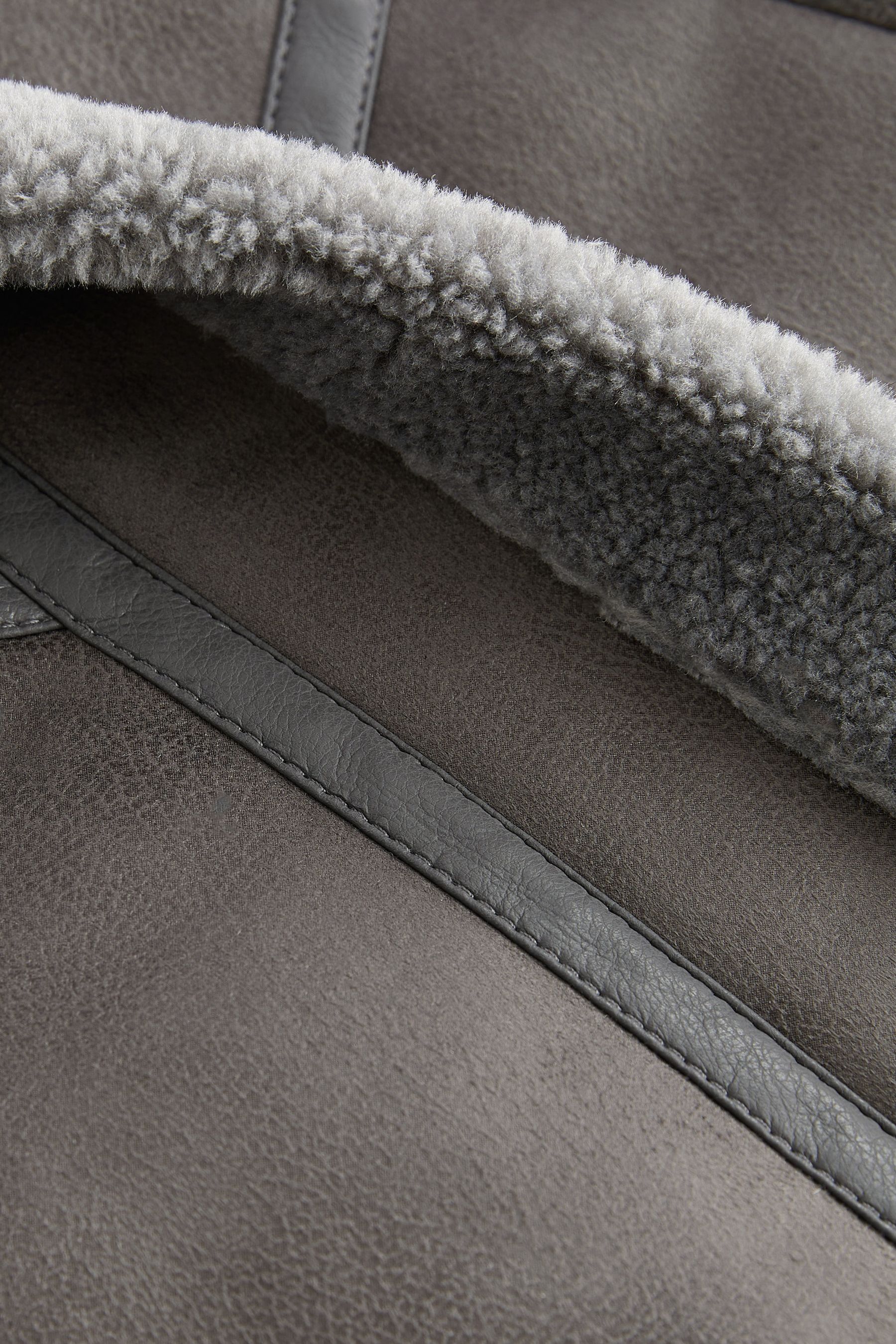 Grey online aviator coat