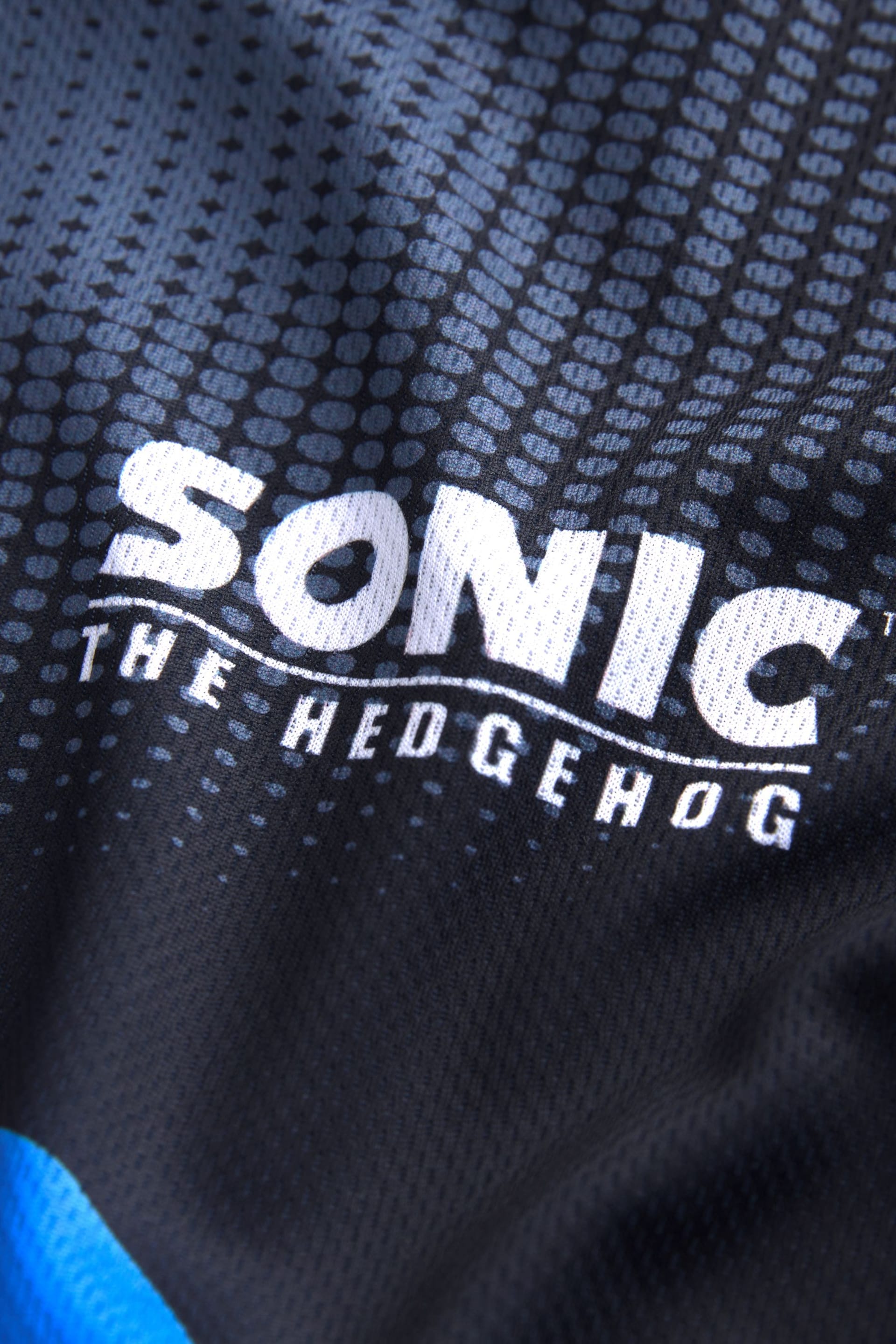 Blue/Black Licensed Sonic Football Inspired T-Shirt and Short Set (3-16yrs) - Image 3 of 3