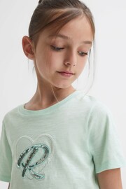 Reiss Sage Swift Junior Embellished Crew Neck T-Shirt - Image 1 of 6