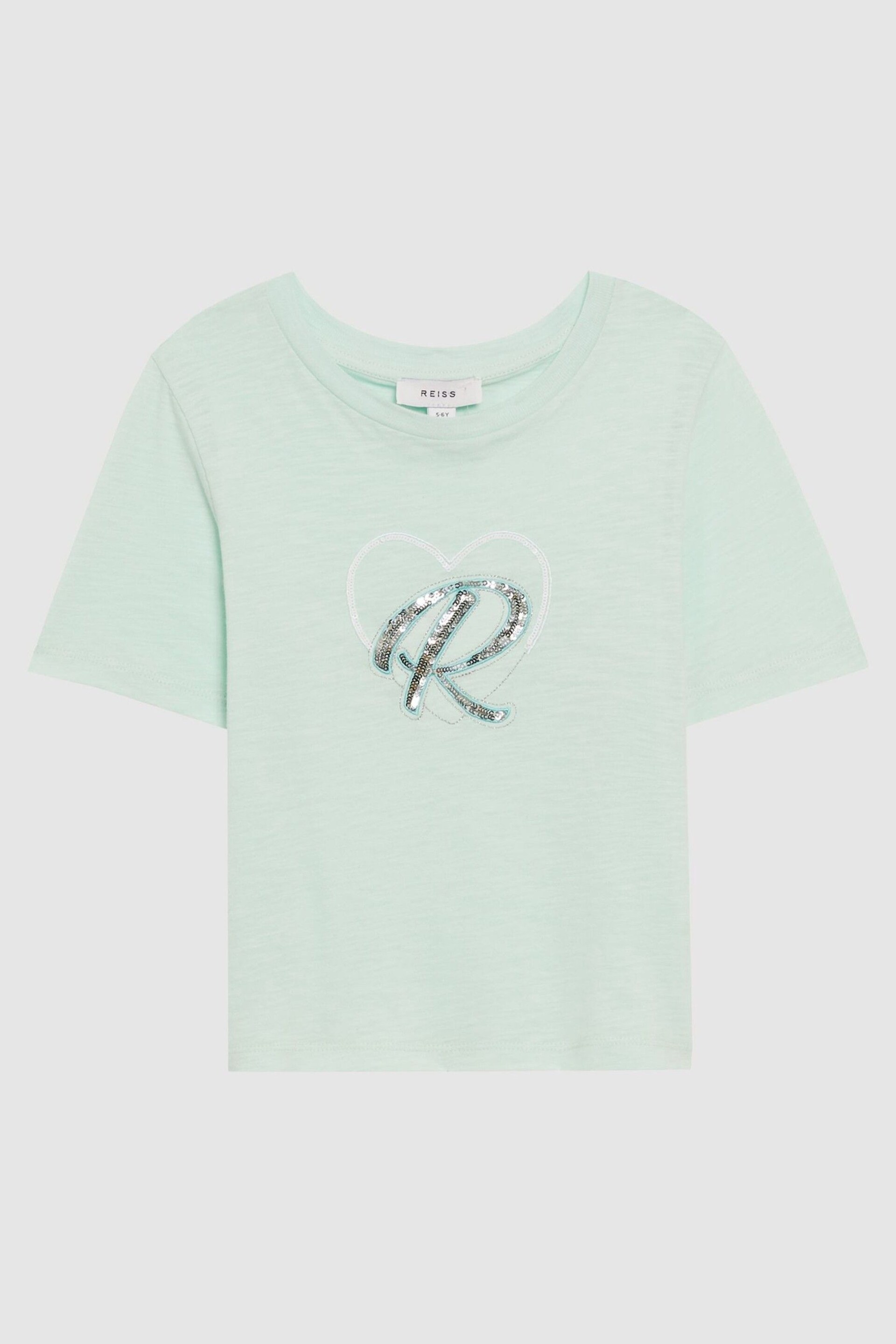 Reiss Sage Swift Junior Embellished Crew Neck T-Shirt - Image 2 of 6