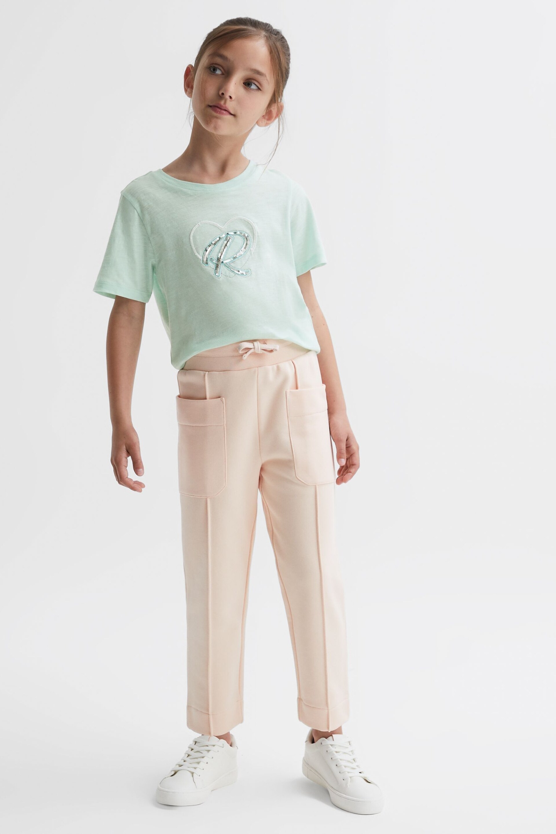 Reiss Sage Swift Junior Embellished Crew Neck T-Shirt - Image 4 of 6