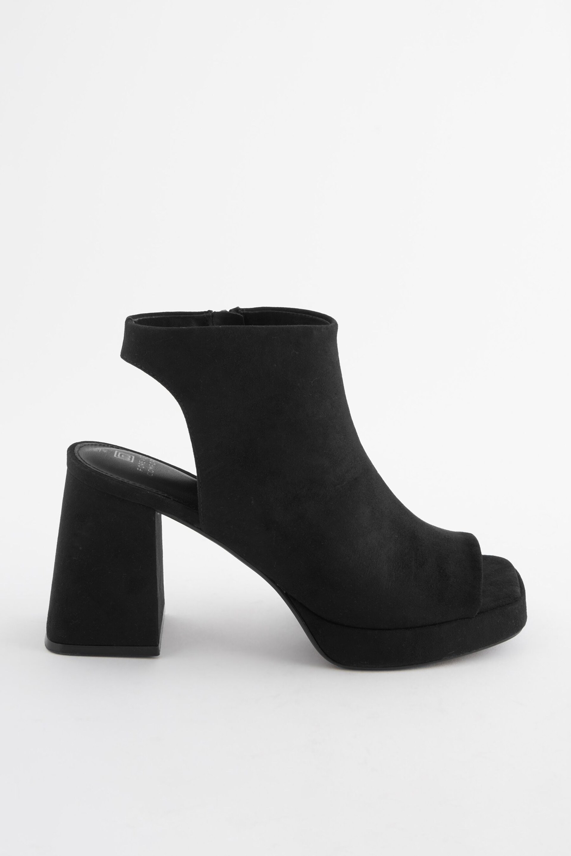 Black Forever Comfort® Flare Platform Shoe Boots - Image 4 of 8