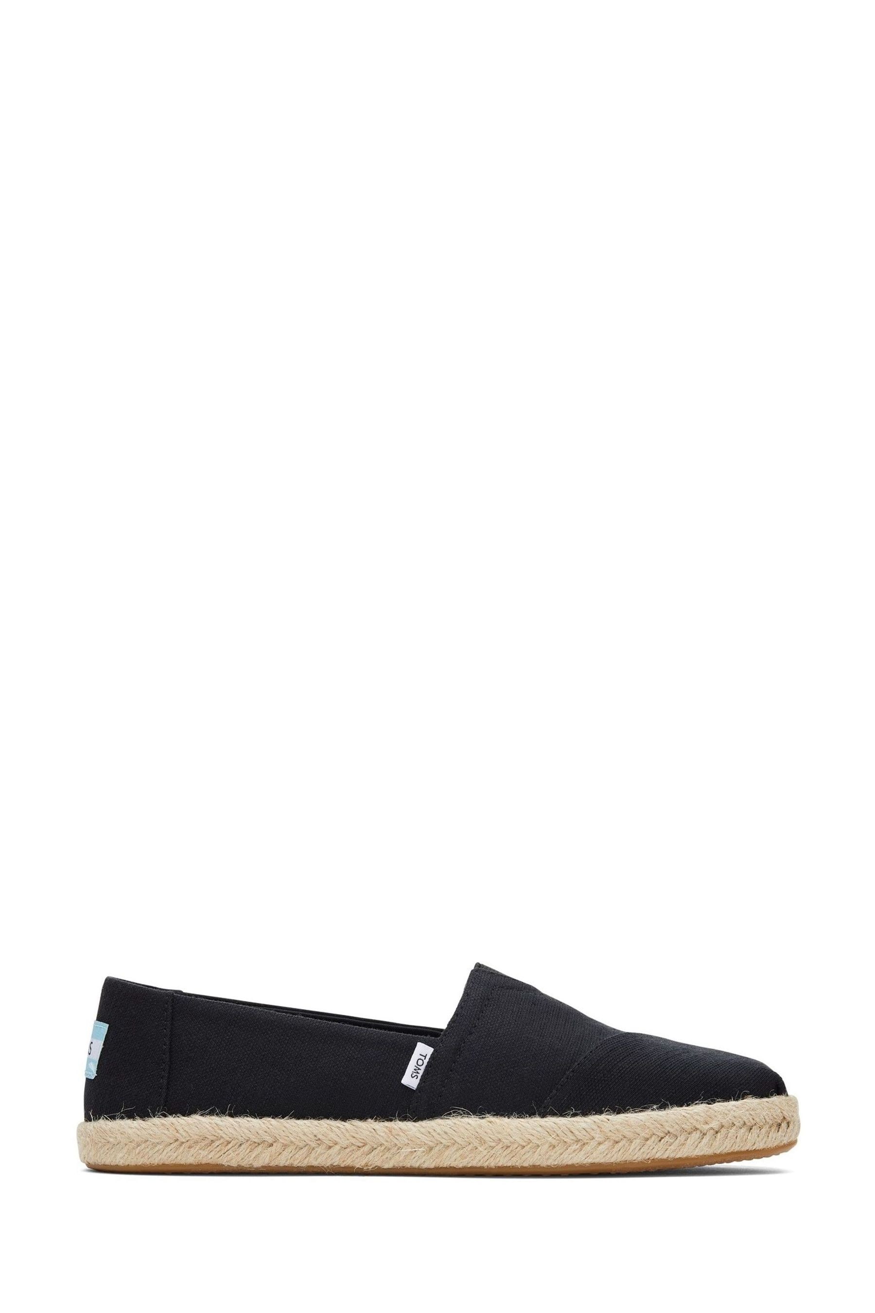 Toms black alpargata best sale