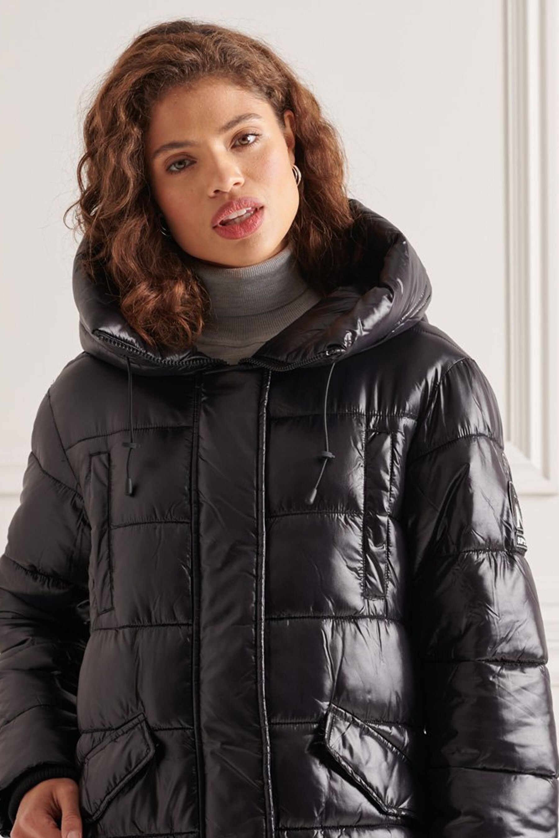 Superdry high shine duvet coat discount