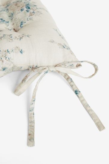 Shabby Chic by Rachel Ashwell® Rose Blossom Teal On Grey Royal Bouquet Seatpad 2 Pack