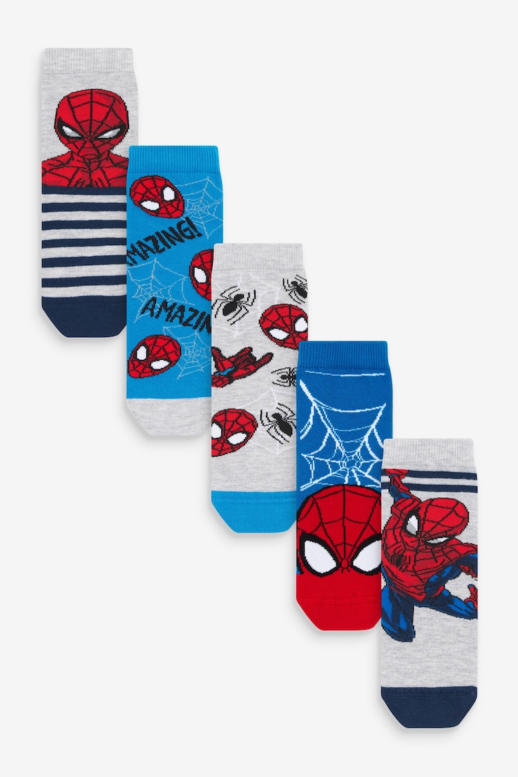 Spiderman License Character Cotton Rich Socks 5 Pack - Image 1 of 6