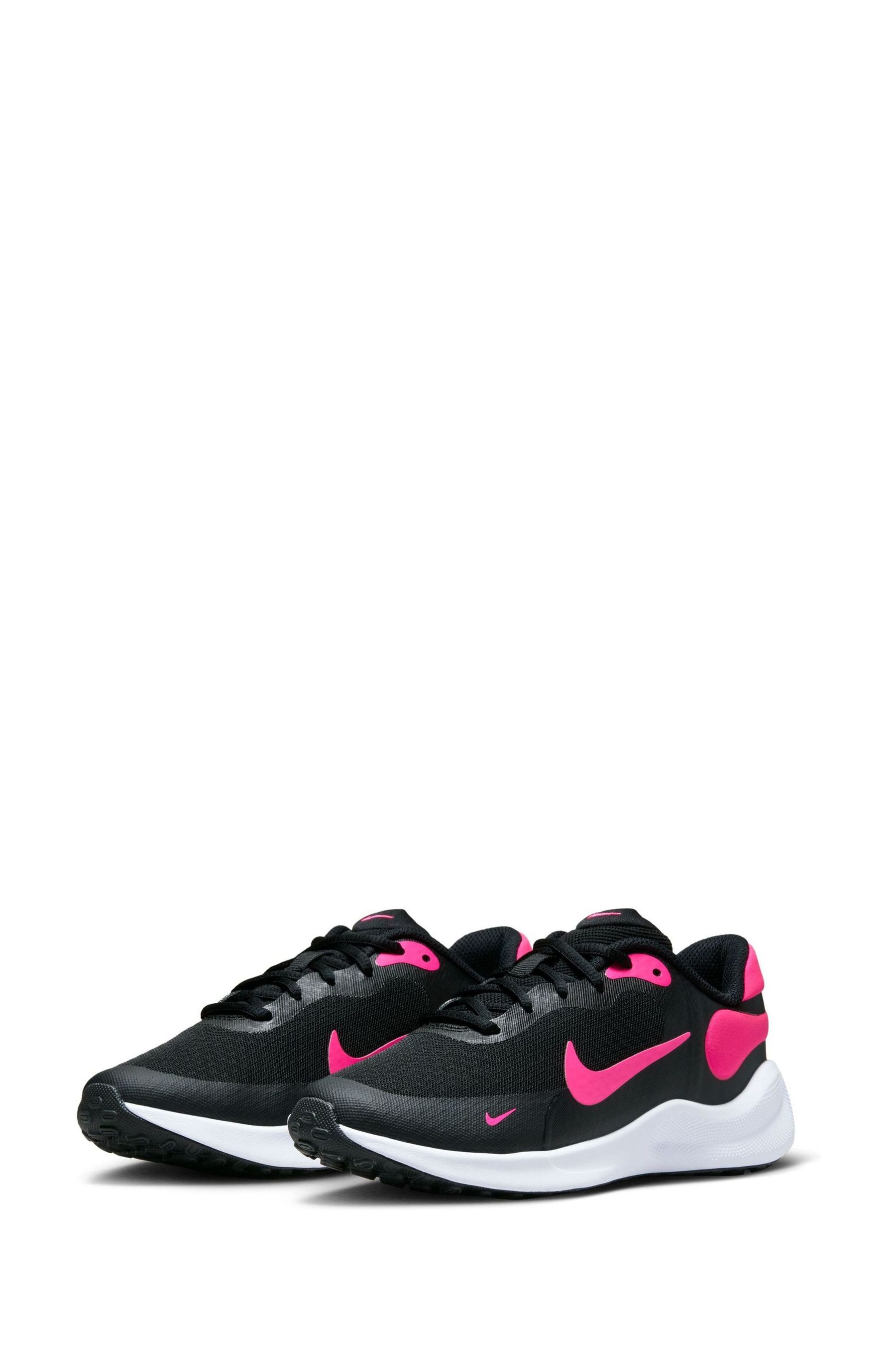 Buy Nike Black Pink Youth Revolution 7 Trainers from Next Luxembourg