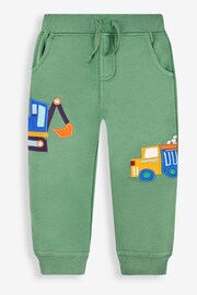 JoJo Maman Bébé Green Digger Appliqué Joggers With Pet In Pocket - Image 2 of 3