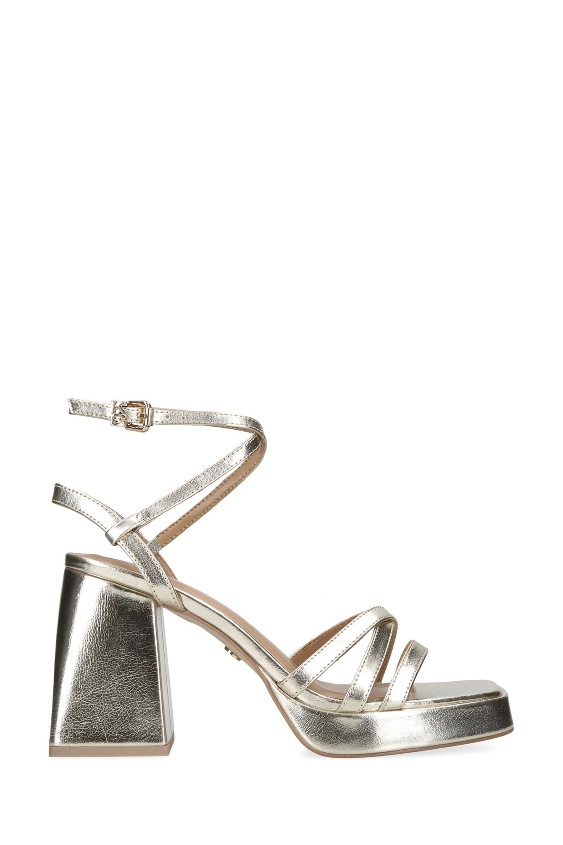 Buy KG Kurt Geiger Gold Samar Sandals from Next Luxembourg