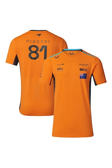 Fanatics Orange McLaren 2023 Team Oscar Piastri Driver Set Up T-Shirt