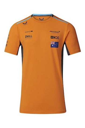 Fanatics Orange McLaren 2023 Team Oscar Piastri Driver Set Up T-Shirt