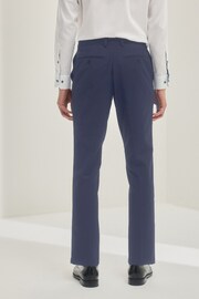 Navy Blue Check Suit Trousers - Image 3 of 8