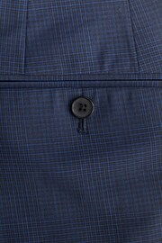 Navy Blue Check Suit Trousers - Image 7 of 8
