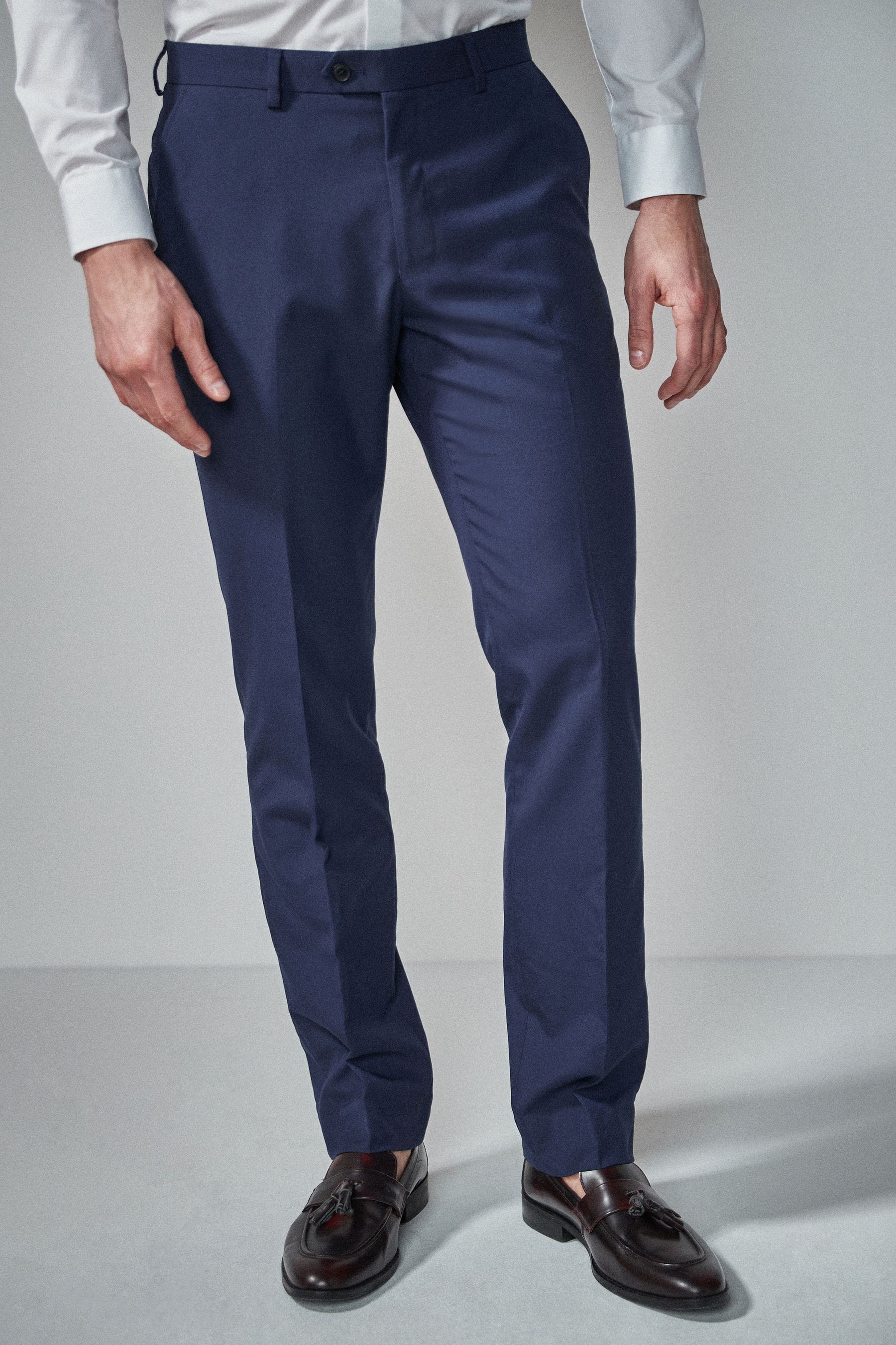 Buy Bright Blue Tailored Fit Suit Trousers from the Next UK online shop