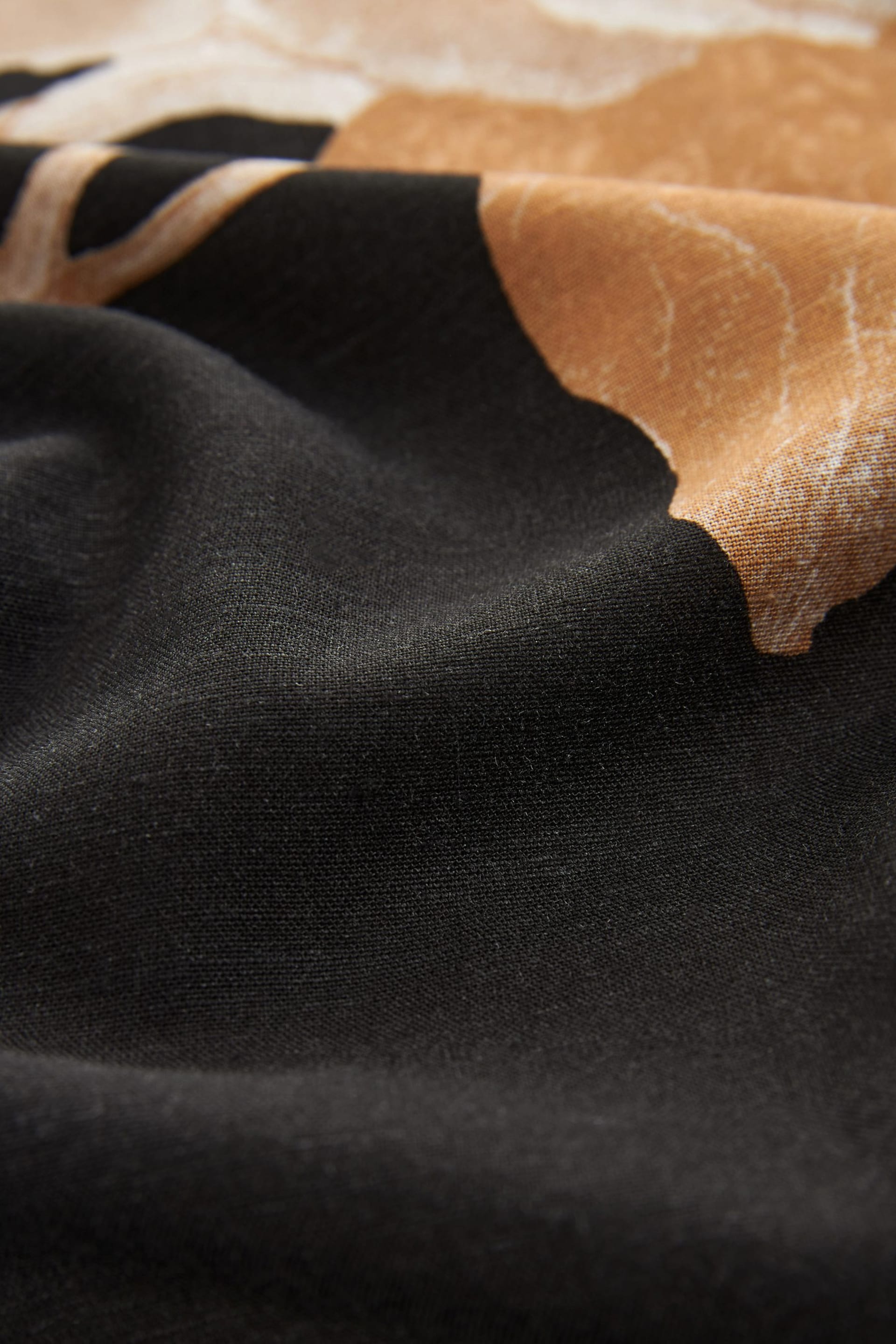 Black Floral Button Through Short Pyjama Set - Image 10 of 10