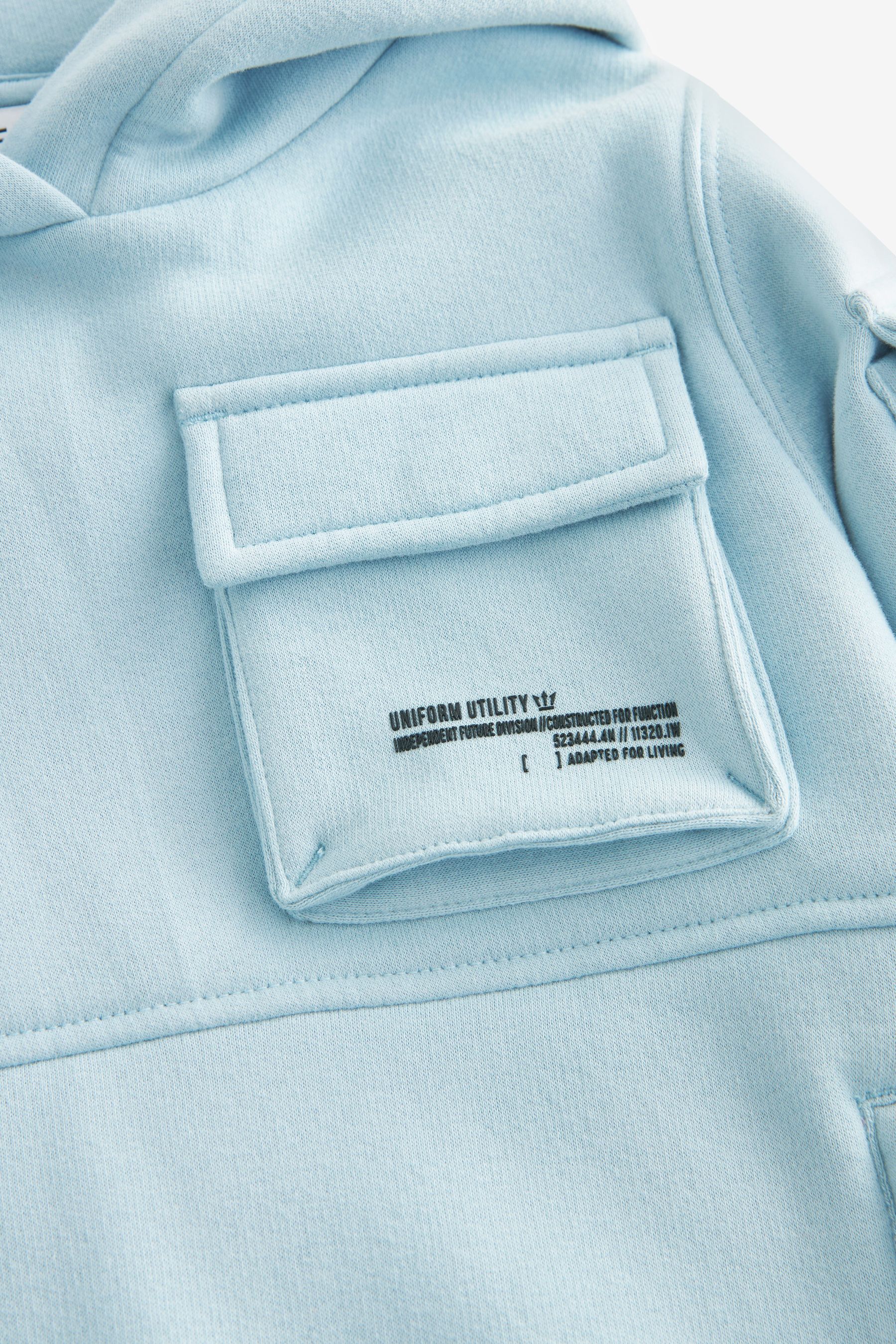 Pale blue zip up hotsell hoodie