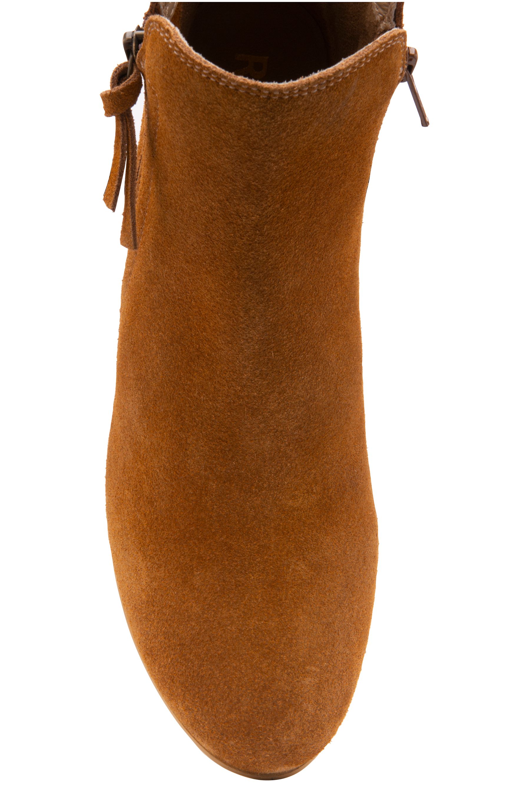 Buy Ravel Brown Suede Leather Block Heel Ankle Boots from Next Luxembourg