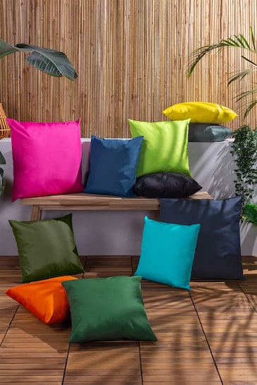furn. Green Plain Large UV  Water Resistant Cushion