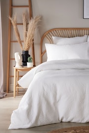 Vantona White Luna Matalesse Duvet Cover and Pillowcase Set - Image 1 of 4