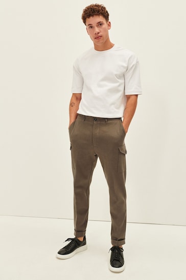 Taupe Brown EDIT Cargo Trousers