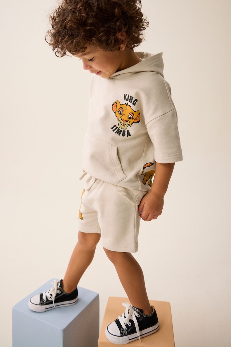 Ecru 100% Cotton Lion King Hoodie and Shorts Set (3mths-7yrs) - Image 2 of 7