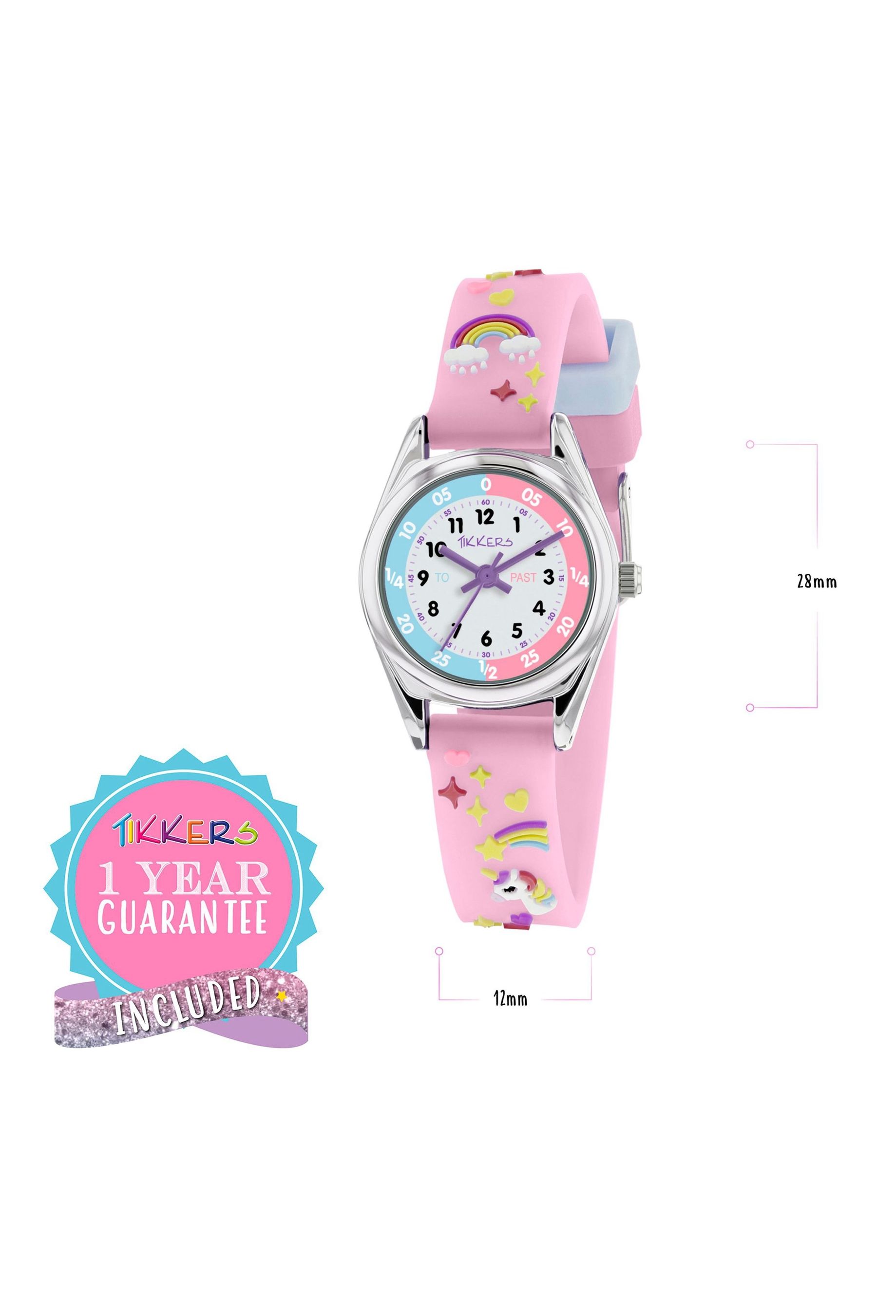 Tikkers purple unicorn watch top
