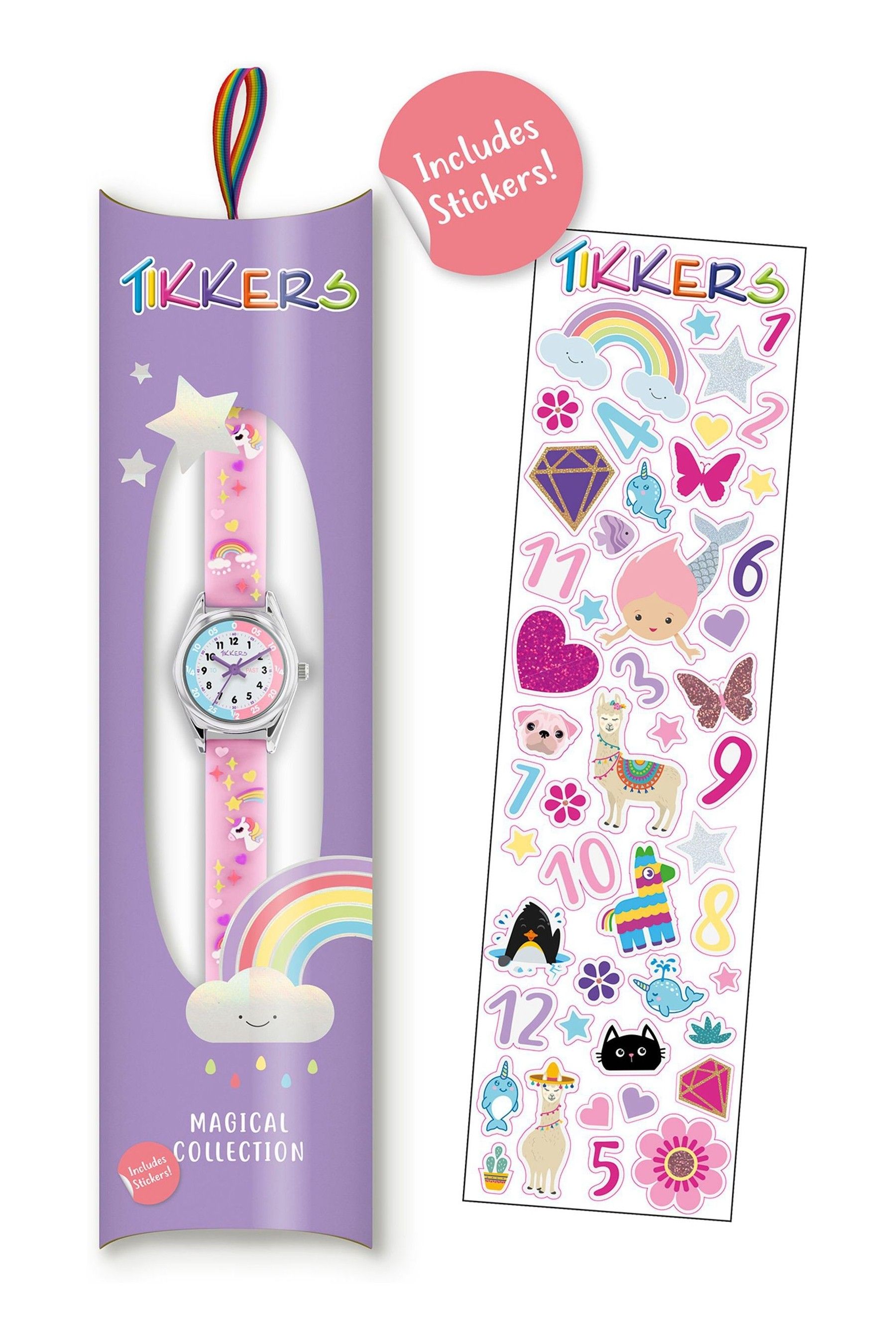Buy Peers Hardy Girls Purple Tikkers Silicone Strap 3D Unicorn Watch from the Next UK online shop