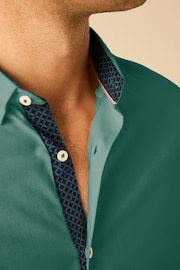 Blue Stretch Oxford Long Sleeve Shirt - Image 5 of 9