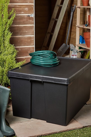 Wham Black 150L Recycled Plastic Storage Box and Lid