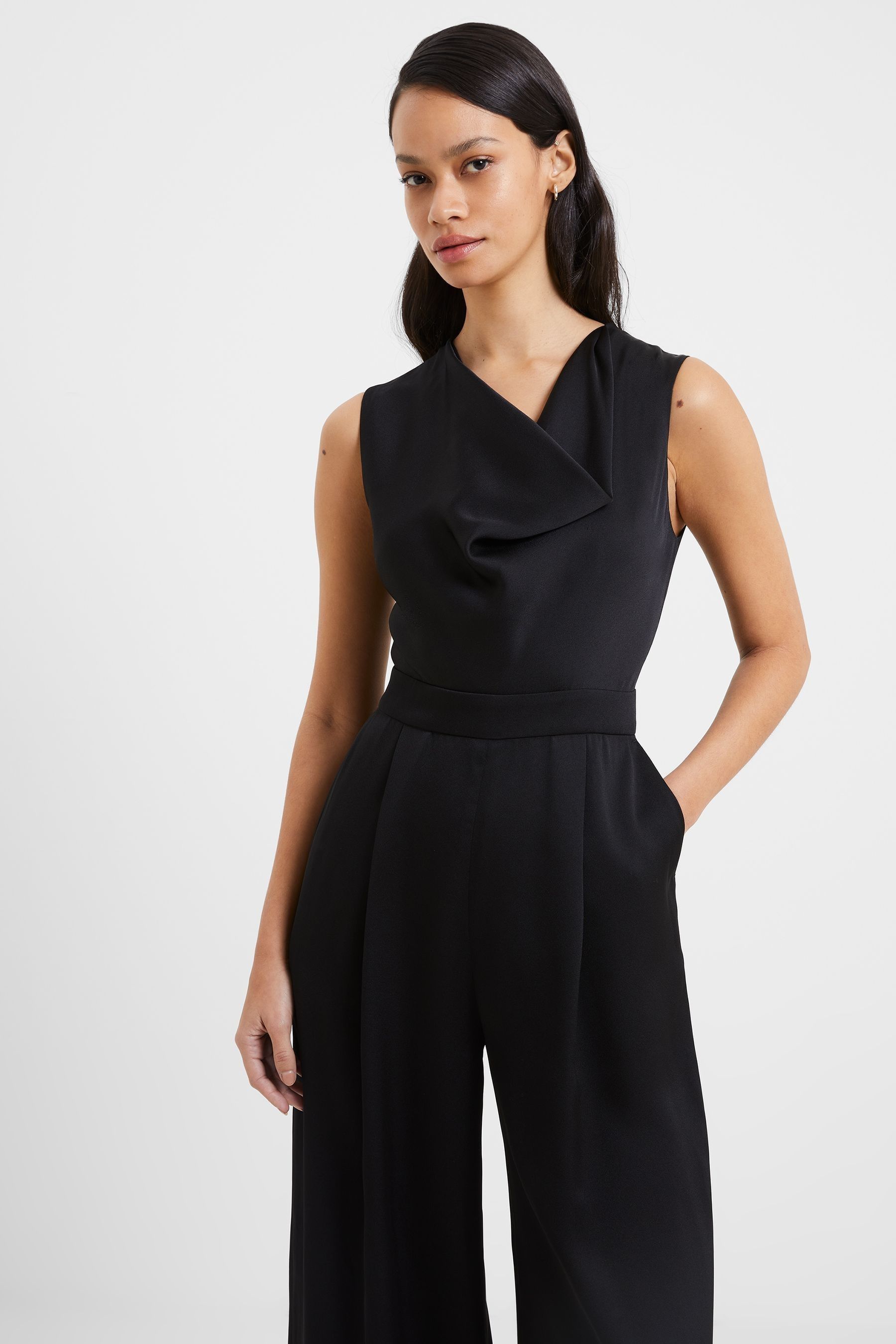 French connection black jumpsuit hotsell