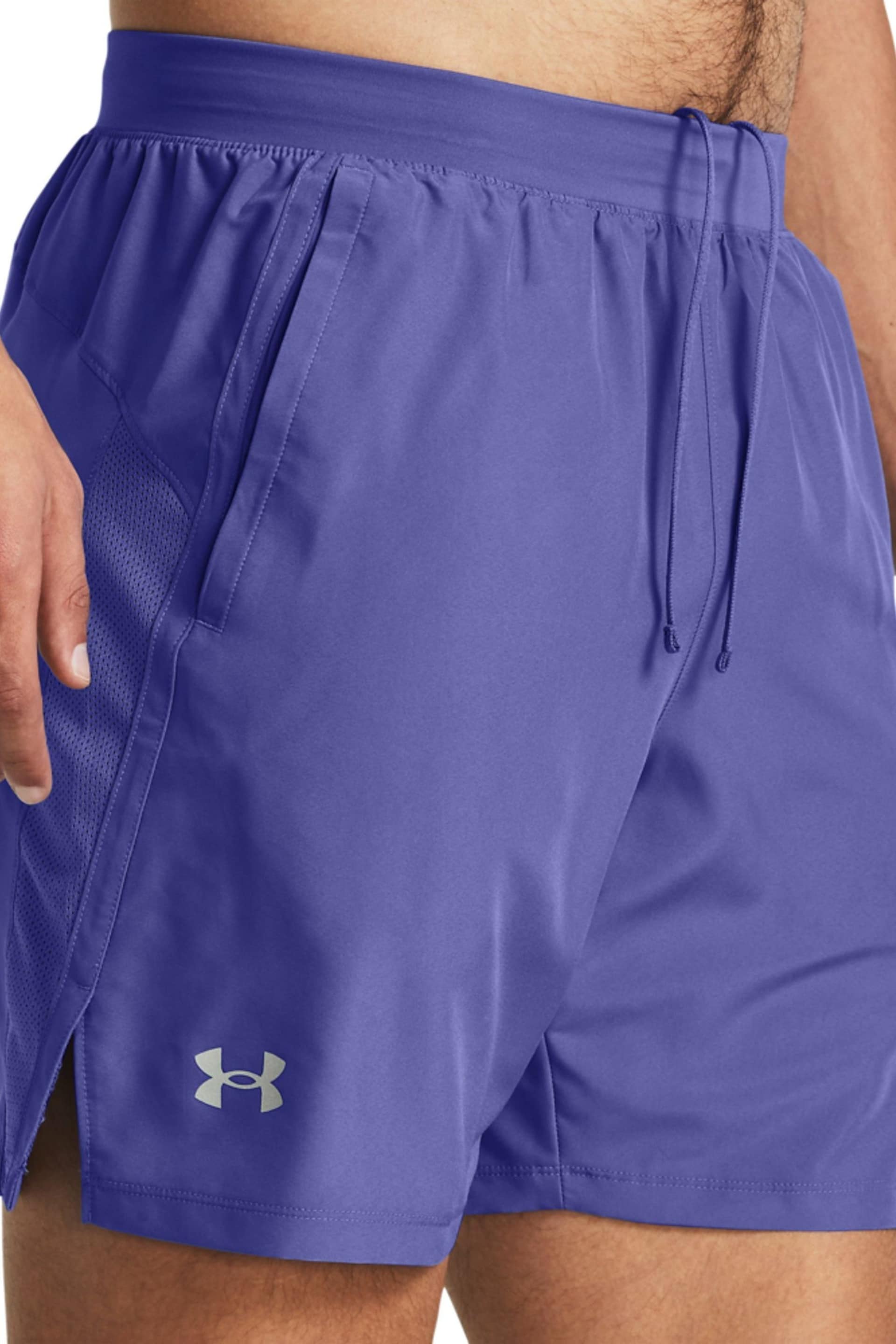 Under Armour Blue Launch 7" Shorts - Image 4 of 7