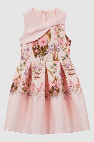 Reiss Multi Emily Junior Scuba Floral Printed Dress