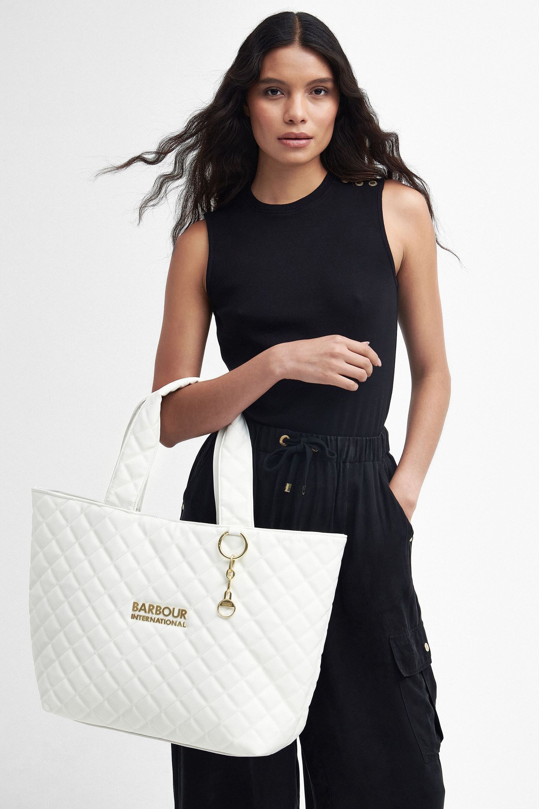 Barbour tote bag Silver outlet