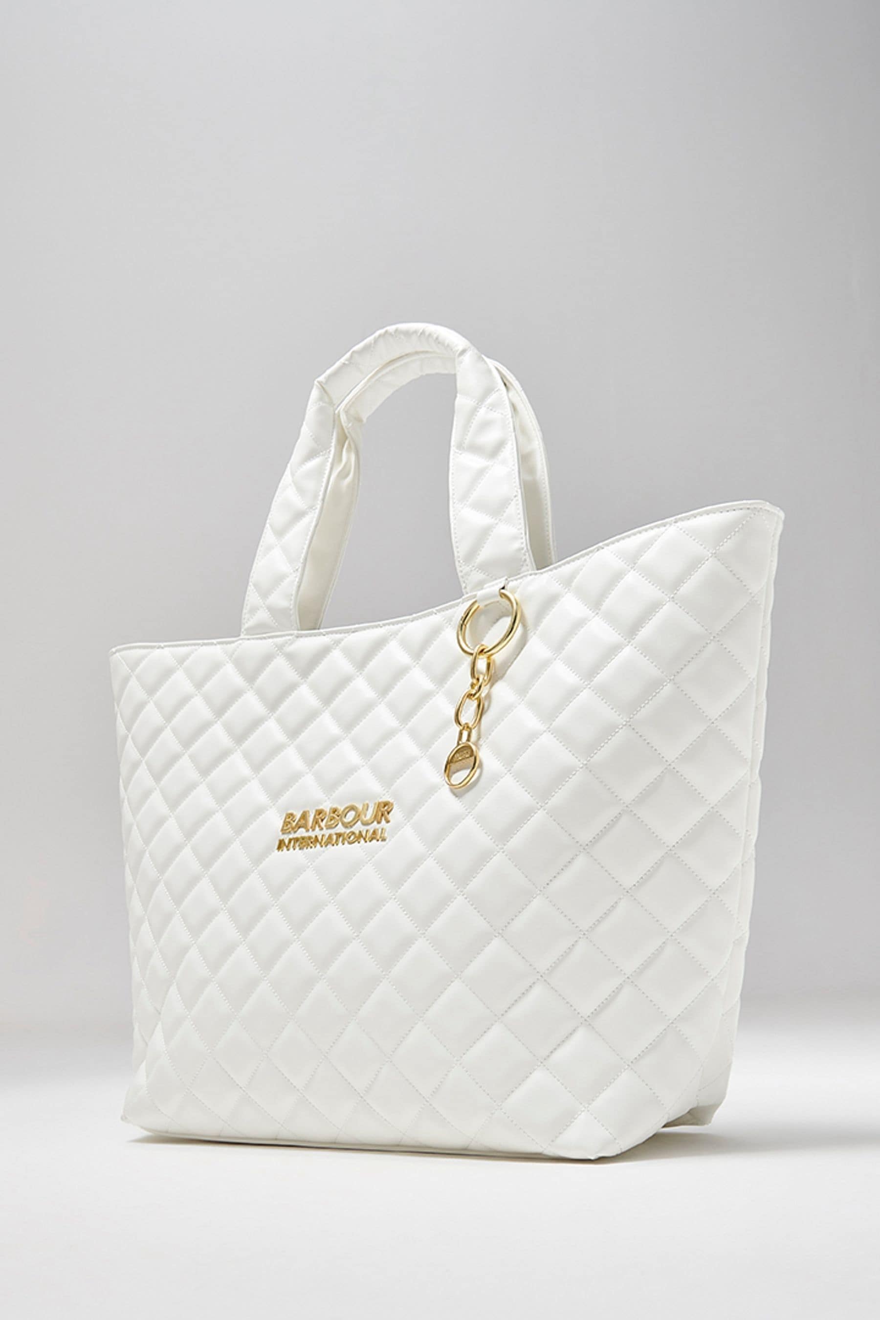 Barbour tote bag Silver best sale