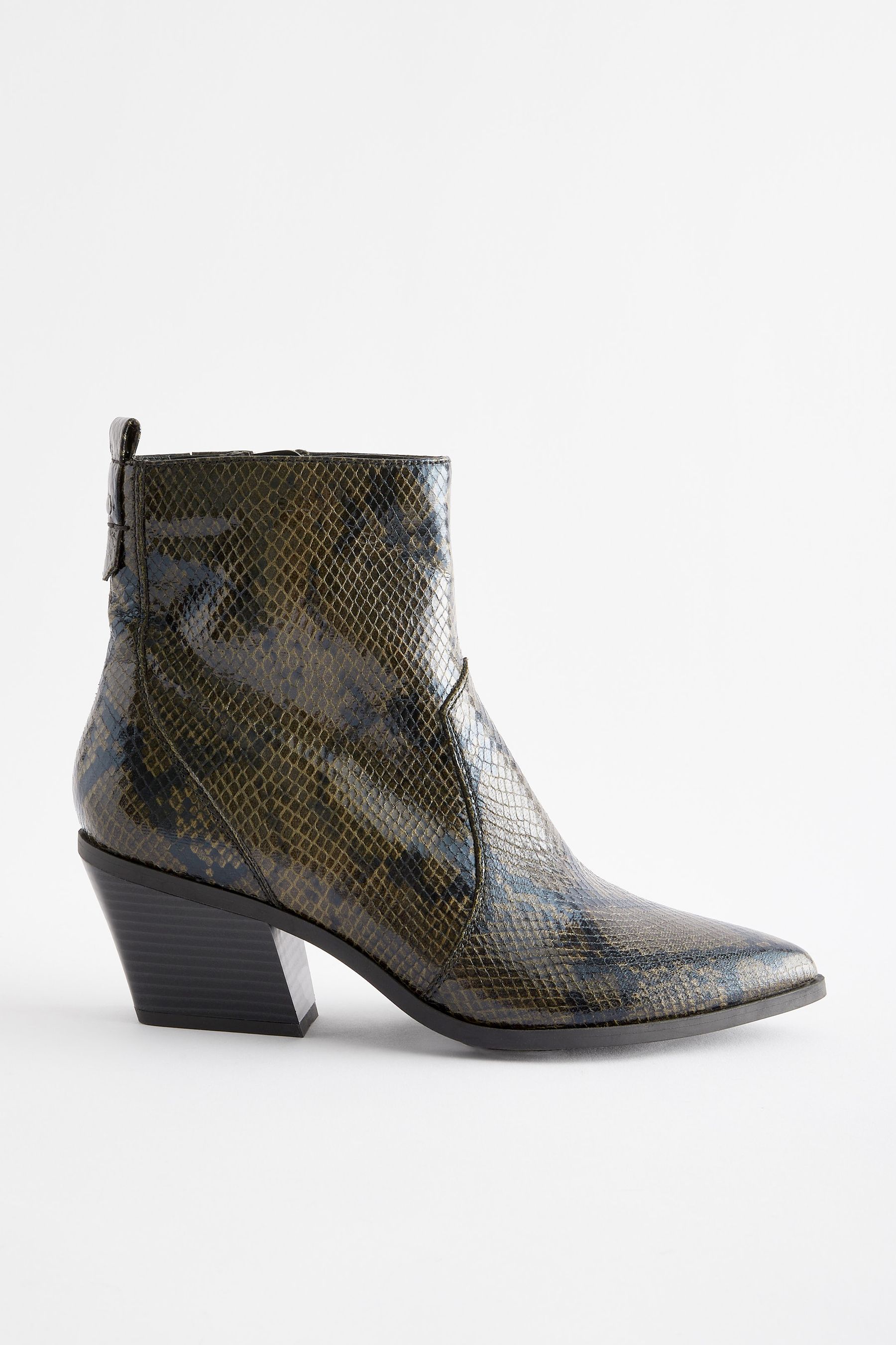 Buy Snake Effect Forever Comfort Cowboy Western Ankle Boots from