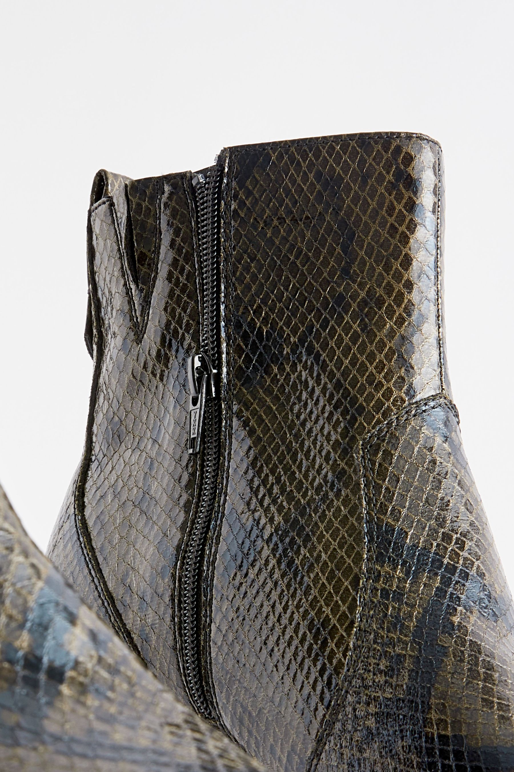 Snake effect shop ankle boots
