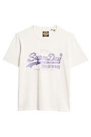 Superdry Ecru Slub Embellished VL Graphic T-Shirt - Image 5 of 7