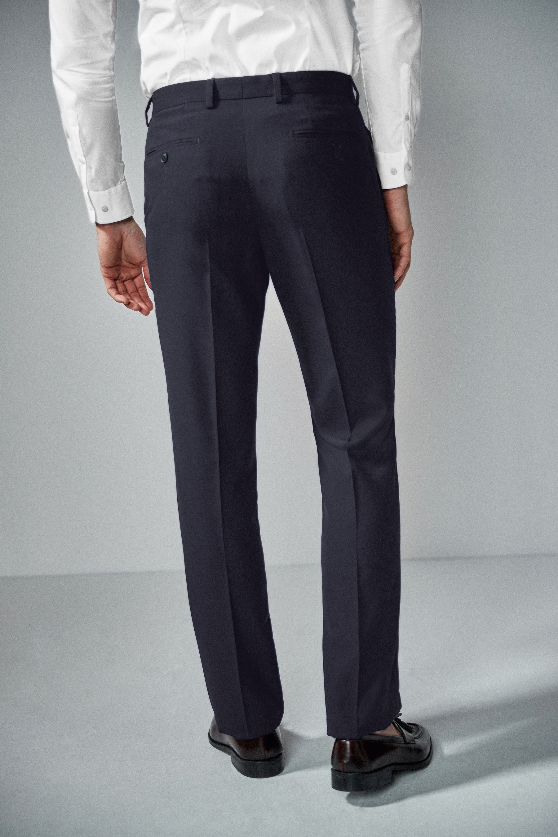 Buy Navy Blue Tailored Fit Suit Trousers from the Next UK online shop