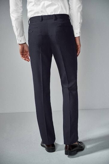 Navy Blue Tailored Suit Trousers