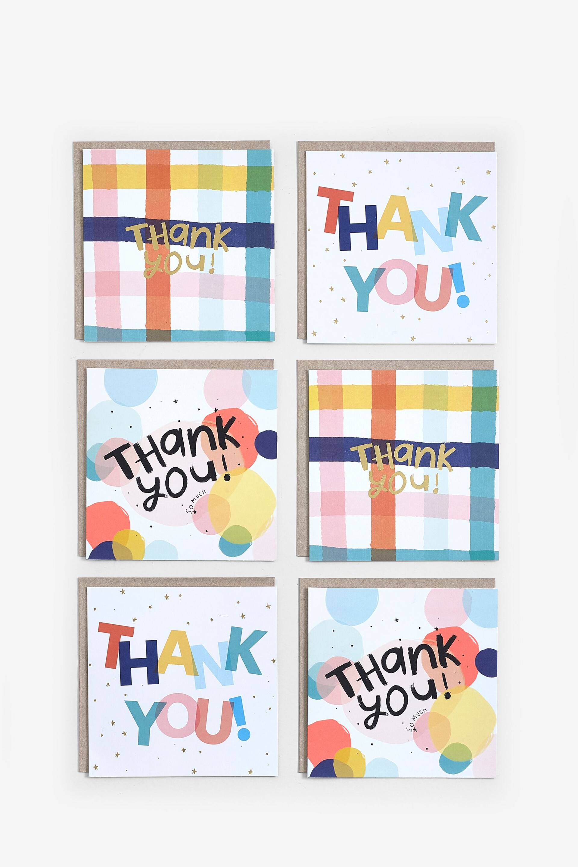 6 Pack Multi Thank You Cards - Image 2 of 3