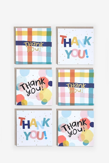 6 Pack Multi Thank You Cards