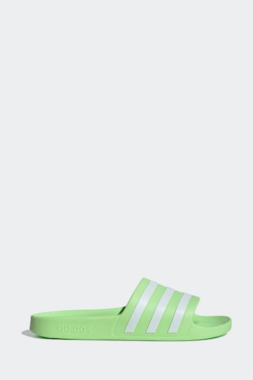 adidas Green Sportswear Adilette Aqua Slides