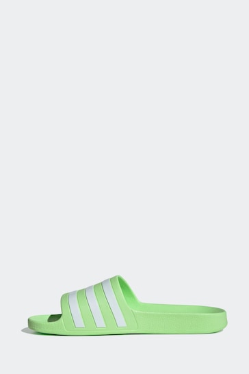 adidas Green Sportswear Adilette Aqua Slides