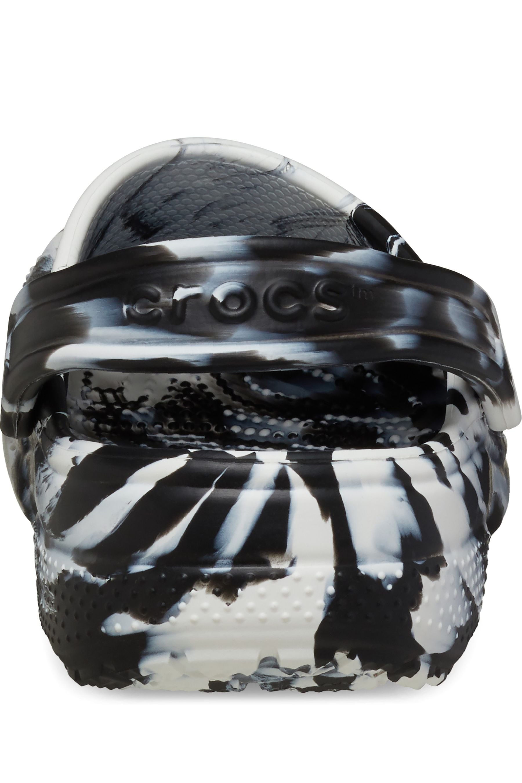 Crocs Black Classic Unisex Marbled Clogs