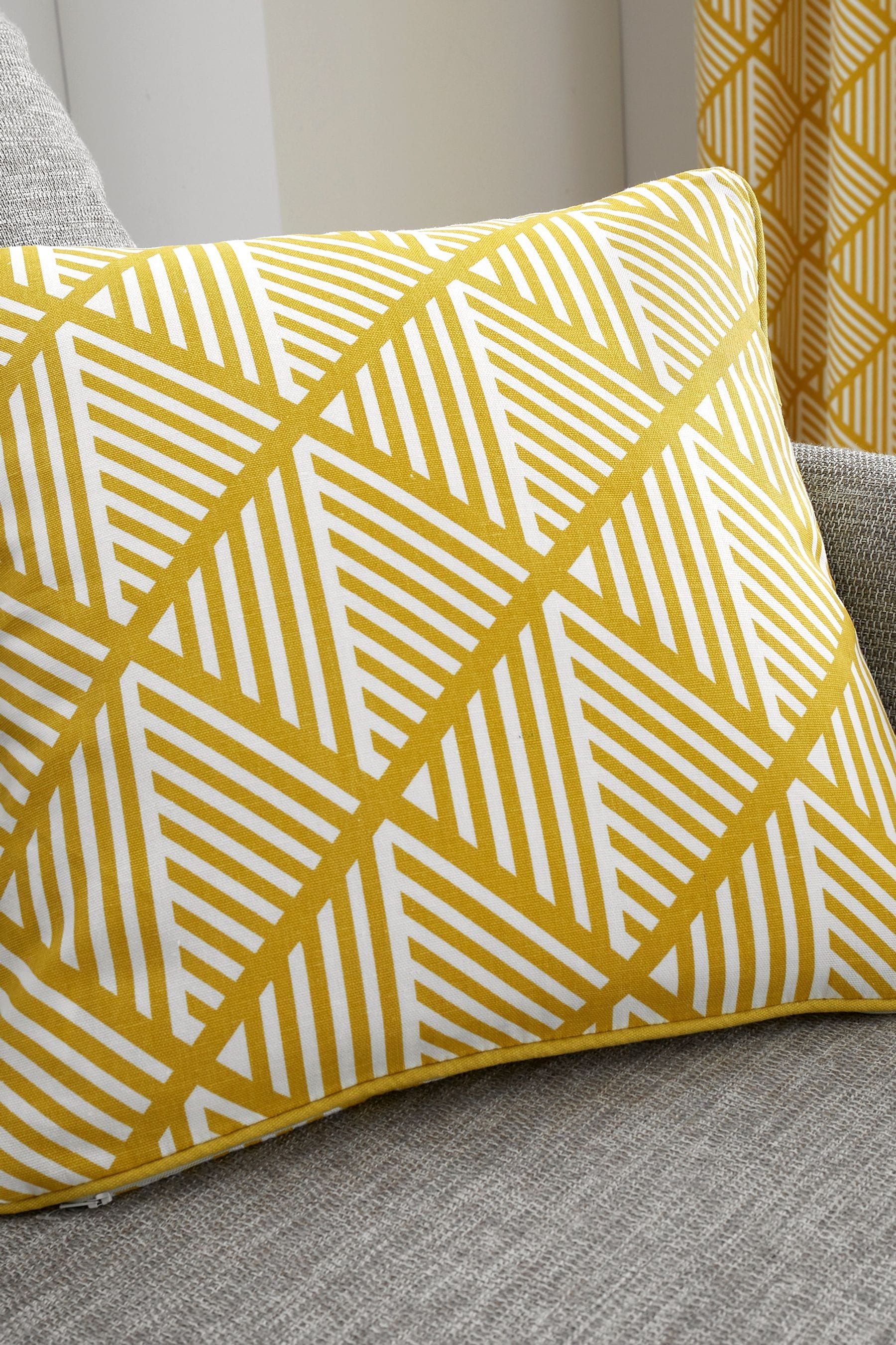 Yellow clearance geometric cushion