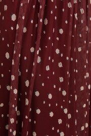 Jolie Moi Red Mably Mirror Print Maxi Mesh Dress - Image 5 of 5