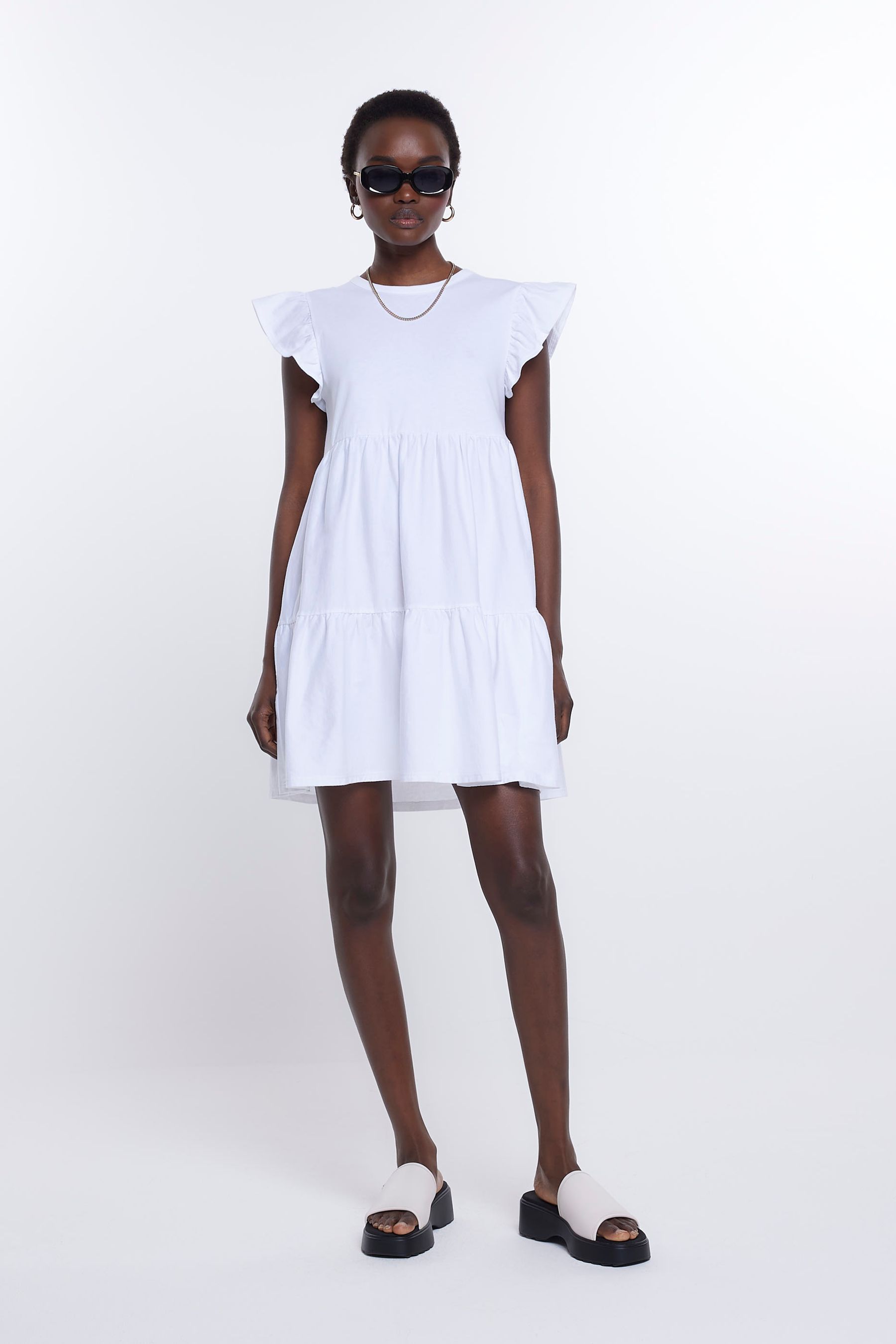 Frill smock dress cheap