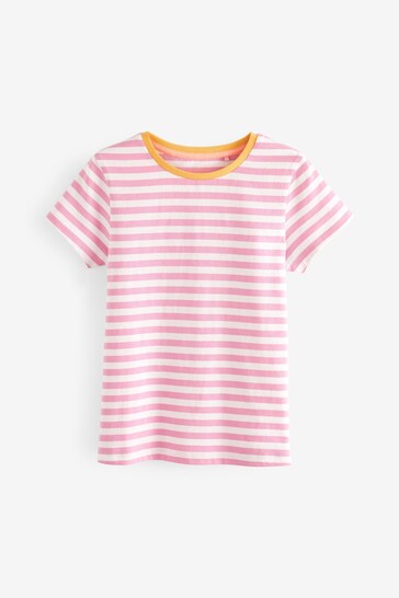 Pink/White Stripe T-Shirt (3-16yrs)