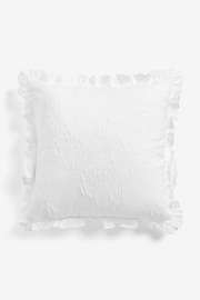 White Embroidered Heart 50 x 50cm Cushion - Image 3 of 5